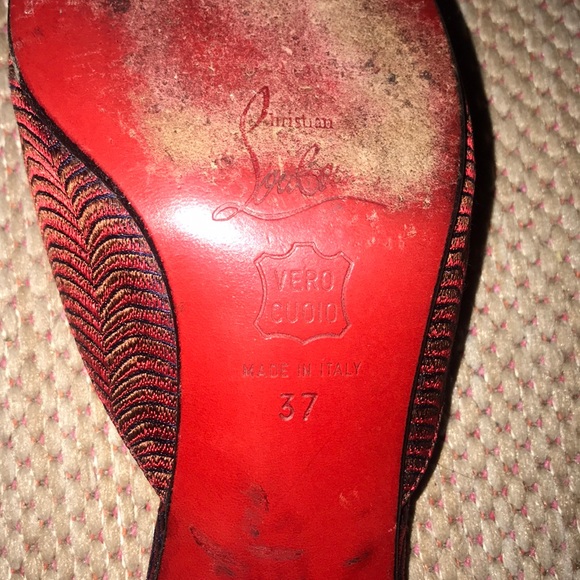 Vintage Christian louboutin slip on mules size 37 - Picture 4 of 4